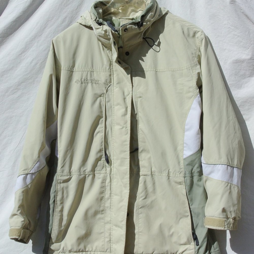 Columbia Hooded Jacket Anorak, Green, Lined